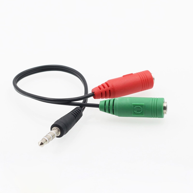 3.5Mm Rode En Groene Een-op-Twee Audio Kabel Stereo Audio Y-Splitter Kabel Adapter Microfoon plug Voor Oortelefoon: Default Title