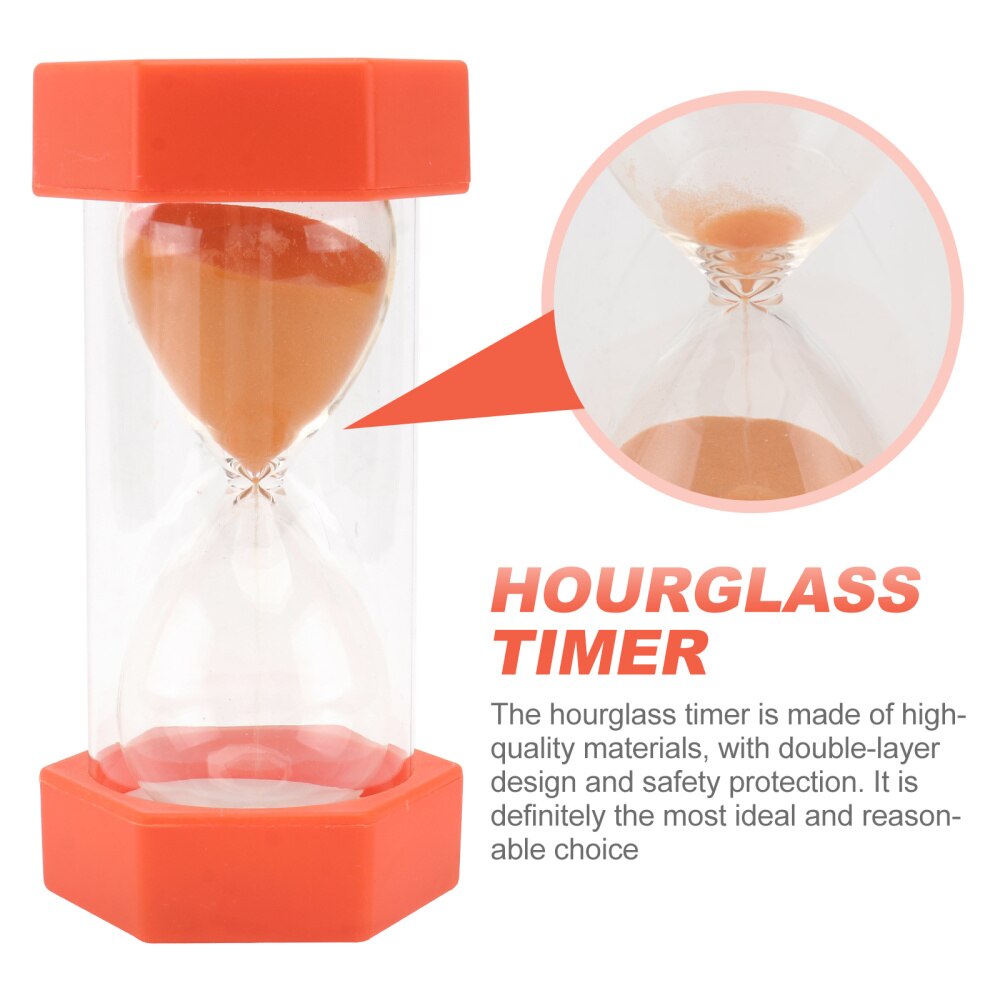 1Pc 30 Minuten Zandloper Decoratieve Timer Double-Layer Zandloper Timer (Oranje): Default Title
