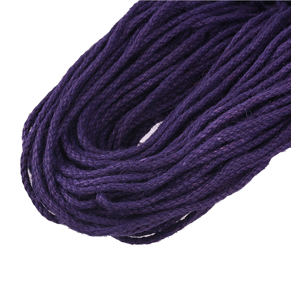 Cuerda de yute Natural de 5mm, cuerda de hilo colorida, cuerdas retorcidas de cáñamo, cuerda de macramé para rascar mascotas, decoración artesanal hecha a mano, 10 yardas