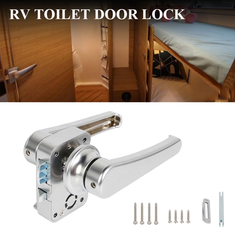 Rv Wc Deurslot Badkamer Deurslot Caravan Boot Klink Handvat Slot Rv Accessoires: Default Title
