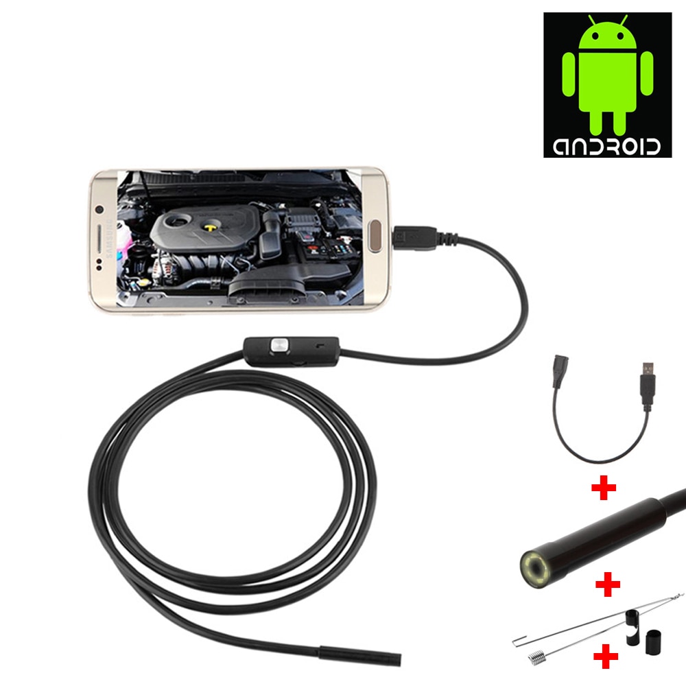 Endoscoop Camera Flexibele IP67 Waterdichte Usb Android 5.5 Mm Inspectie Borescope Camera Voor Telefoon Pc Notebook 6Leds Endoscoop