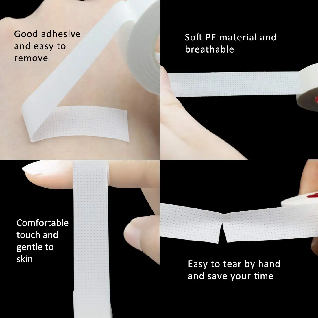 3/6 rollos de cinta aislante japonesa para extensión de pestañas sin pelusa debajo de los ojos almohadillas transpirables cinta no tejida parche de papel para pestañas