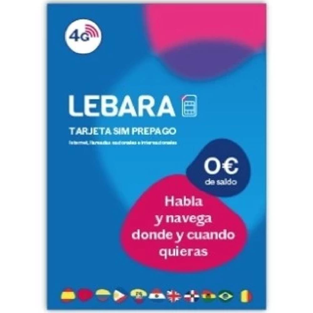 Tarjeta Sim Prepago Lebara con 0€ de Saldo, tarjeta sim micro nano de prepago, activación con tus datos.