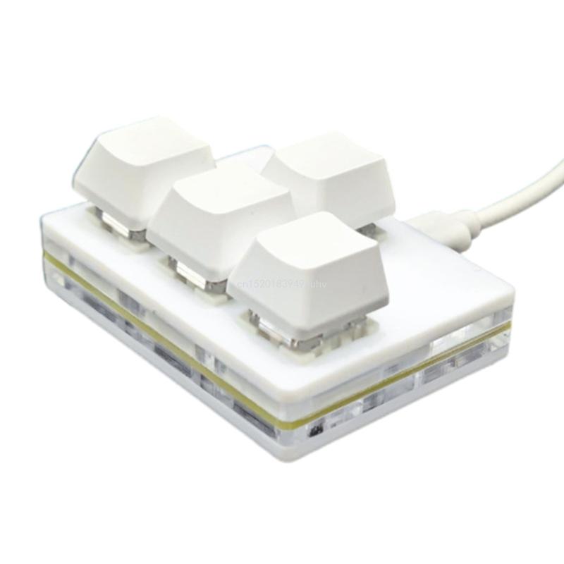 Keyboard 4 Key Direction Arrows Keypad Up Down Left Right Programming USB Mechanical Keypad PC Swappable Keypad: Red