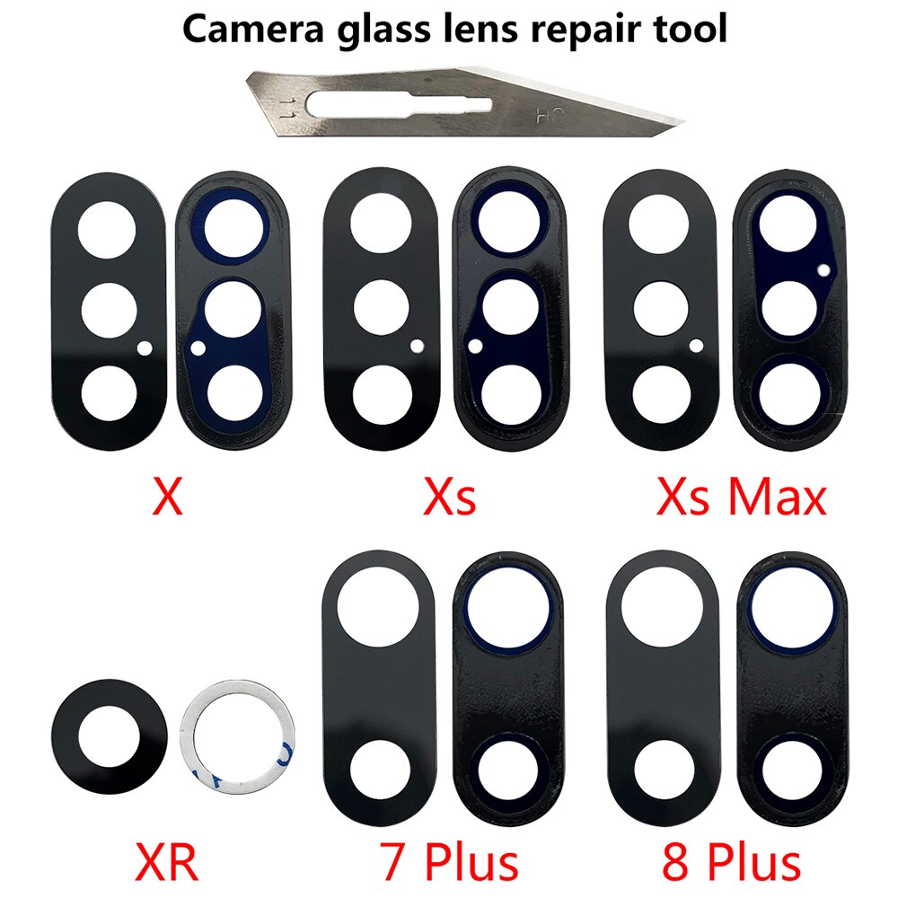 Original Neue Hinten Zurück Kamera Glas Objektiv Für Iphone 6 7 8 11 12 X XR XS Profi Max Plus glas Objektiv Mit Kleber Aufkleber &Ampere; Reparatur Werkzeuge