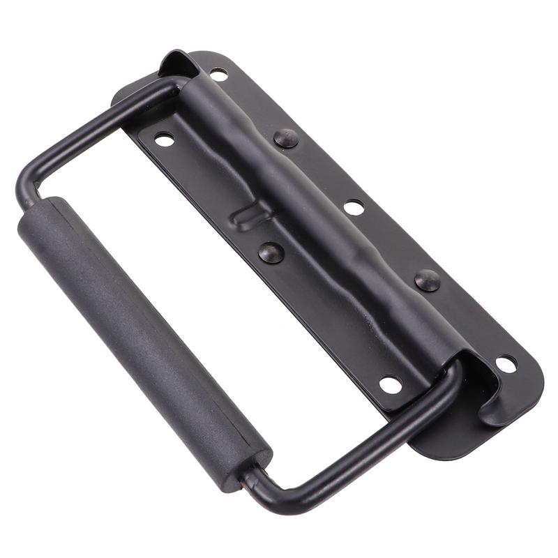 2pcs Spring Fold Handles Toolbox Handles Cabinet Handles (without Screw Black)