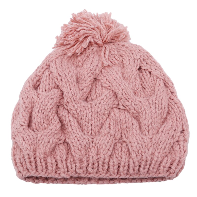 Dames wintermutsen warme wollen gedraaide gebreide mutsen mutsen voor dames hardloopmutsen: Koffie