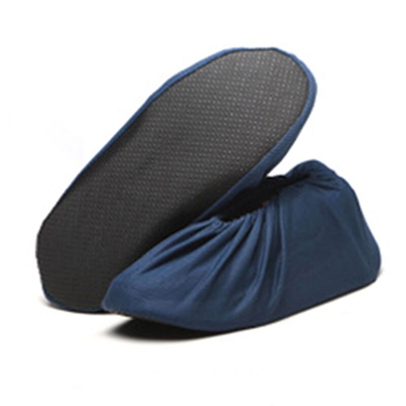 Couvre-chaussures réutilisables, antidérapants, lavables, pour le nettoyage de tapis de sol, couvre-chaussures de ménage, , 1 paire: dark blue