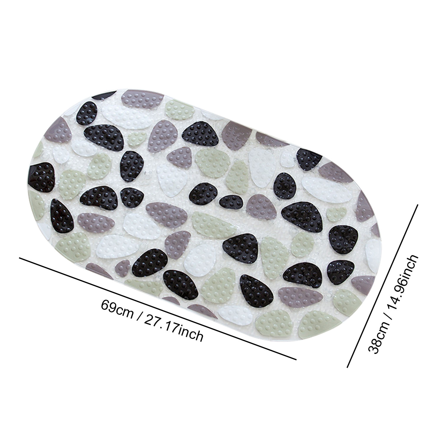 Leuke Cartoon Patroon Badkamer Antislipmatten Bad Anti-slip Mat met Zuignappen voor Badkamer Kids Douche bad Non-slip Mat: Stone