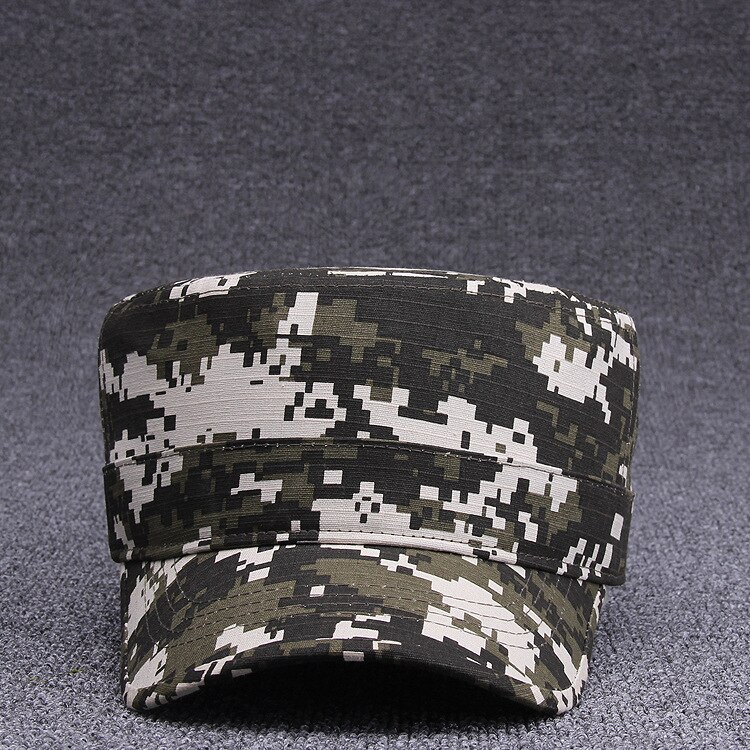 Katoen Platte Pet Army Cadet Hoed Mannen Baseball Caps Camouflage Geborduurd Platte Top Hoeden