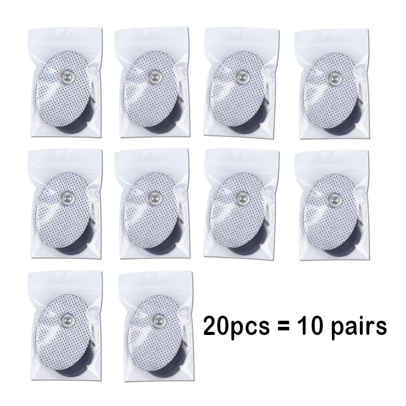 Electrodos Tens para mioestimulador, máquina de terapia de fisioterapia, almohadillas, masajeador adelgazante, Gel adhesivo, almohadilla de salud Tens, 10/20 piezas: Azul
