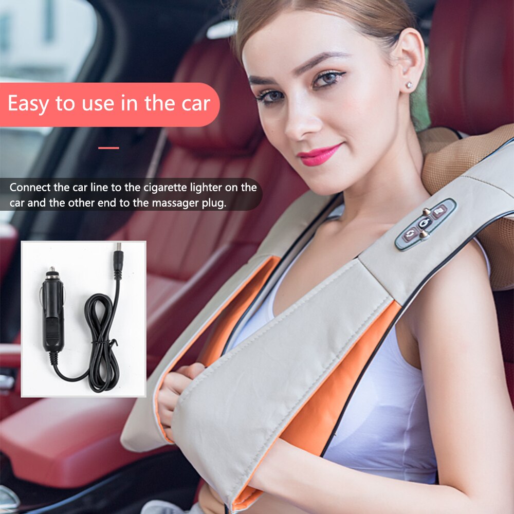Electrical Neck Massager Body Shoulder Back Massage 4D Kneading Infrared Heating Car Home Best Relaxation Relieve Fatigue