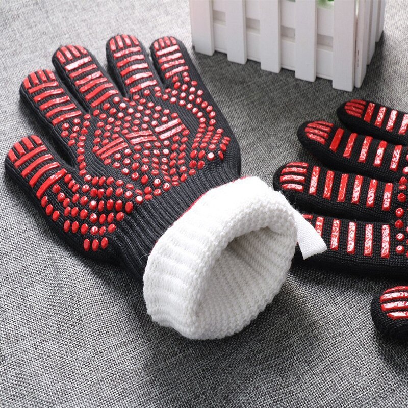 1 stück Wärme beständig handschuhe 500/800 grad Grill ofen hohe temperatur Nicht-Unterhose handschuhe isolierung Anti-verbrühungen Mikrowelle