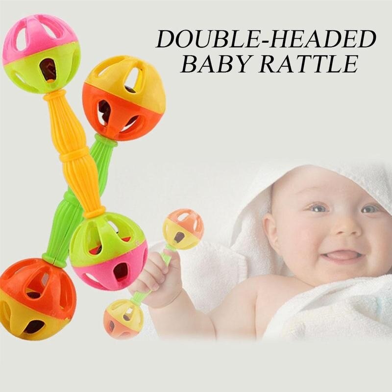 2pcs Baby Rattles Bell Newborn 0-12 Months Early Educational Development Toy Infant Shakes Hand Bells Rattles