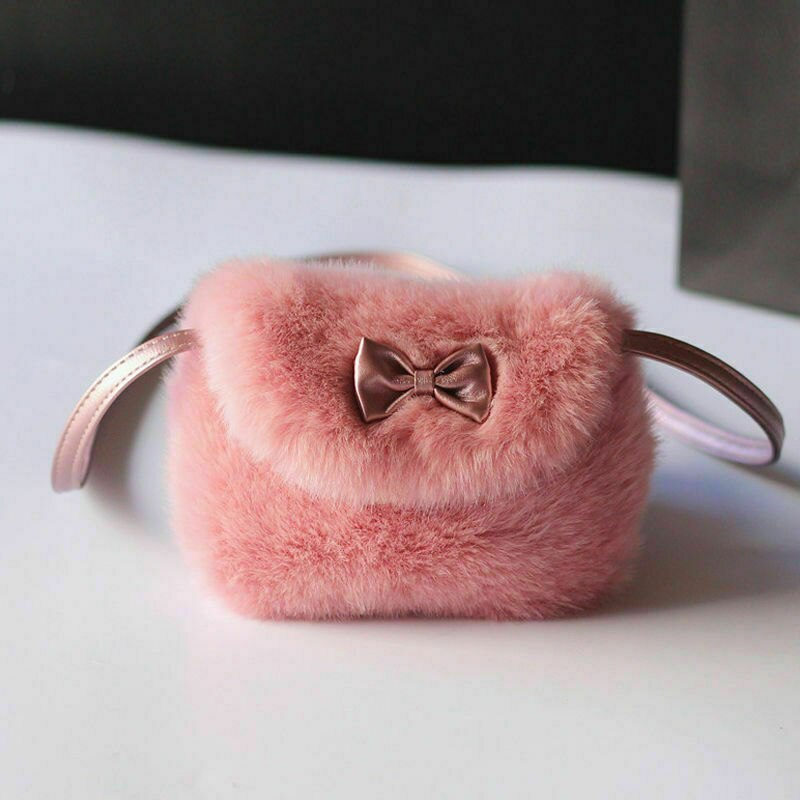 Lindo niños niñas Mini Bowknot Crossbody bolsas de mano suave bolso monedero: E