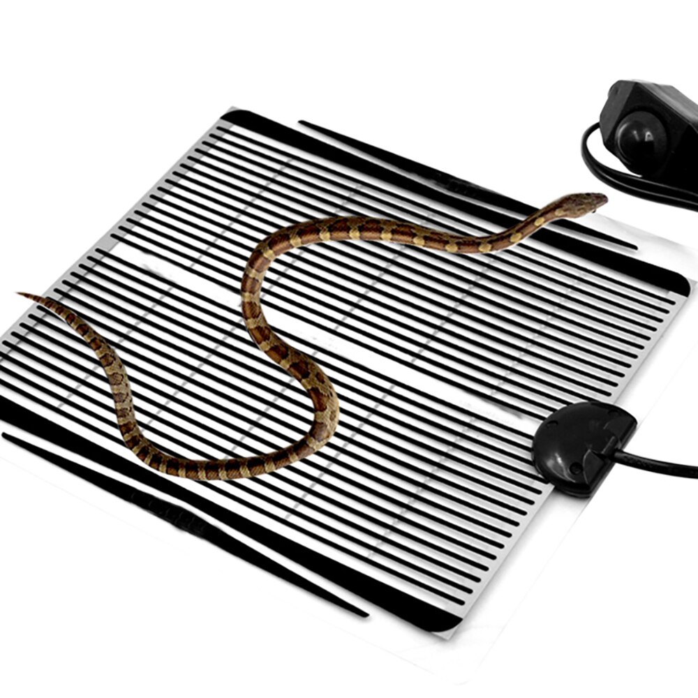 Reptil calor Mat ajustable calentador de almohadilla de calor para los Reptiles tortuga serpiente lagartija Gecko araña sobre orugas