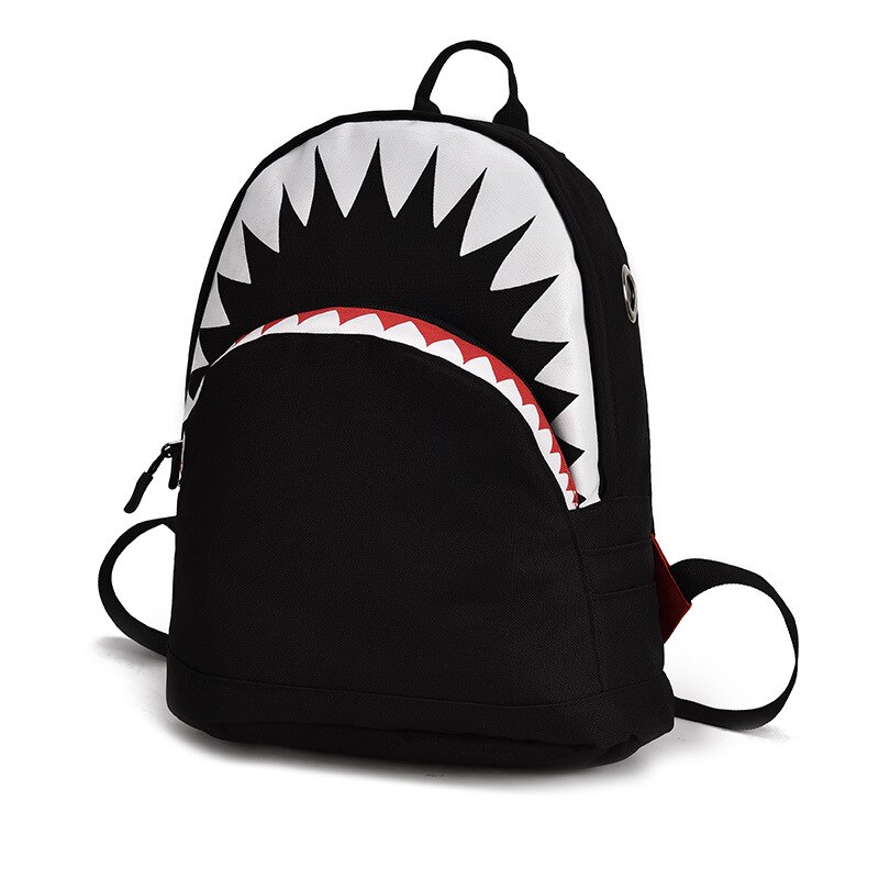 Kids 3D Model Shark Schooltassen Baby mochilas Kind Schooltas voor de Kleuterschool Jongens en Meisjes Rugzak Kind Canvas rugzak: Big-Black