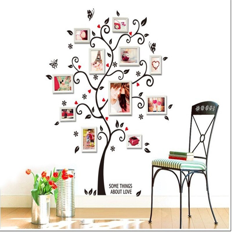 Creatieve Familie Fotolijst Boom Muurstickers Home Decor Woonkamer Sofa Vintage Poster Muurstickers Decoratie Art Behang