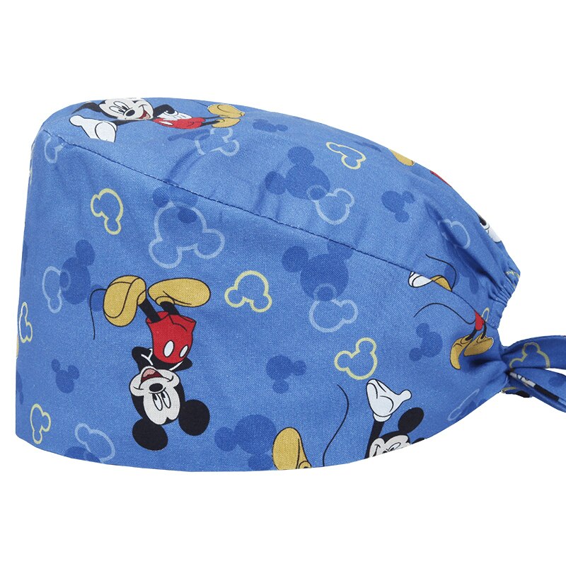 Unisex Surgicals Caps Tanden Print Cap Verstelbare Frosted Cap Laboratorium Pet Shop Frosted Caps Schoonheidssalon Care Winkel Caps: WHITE