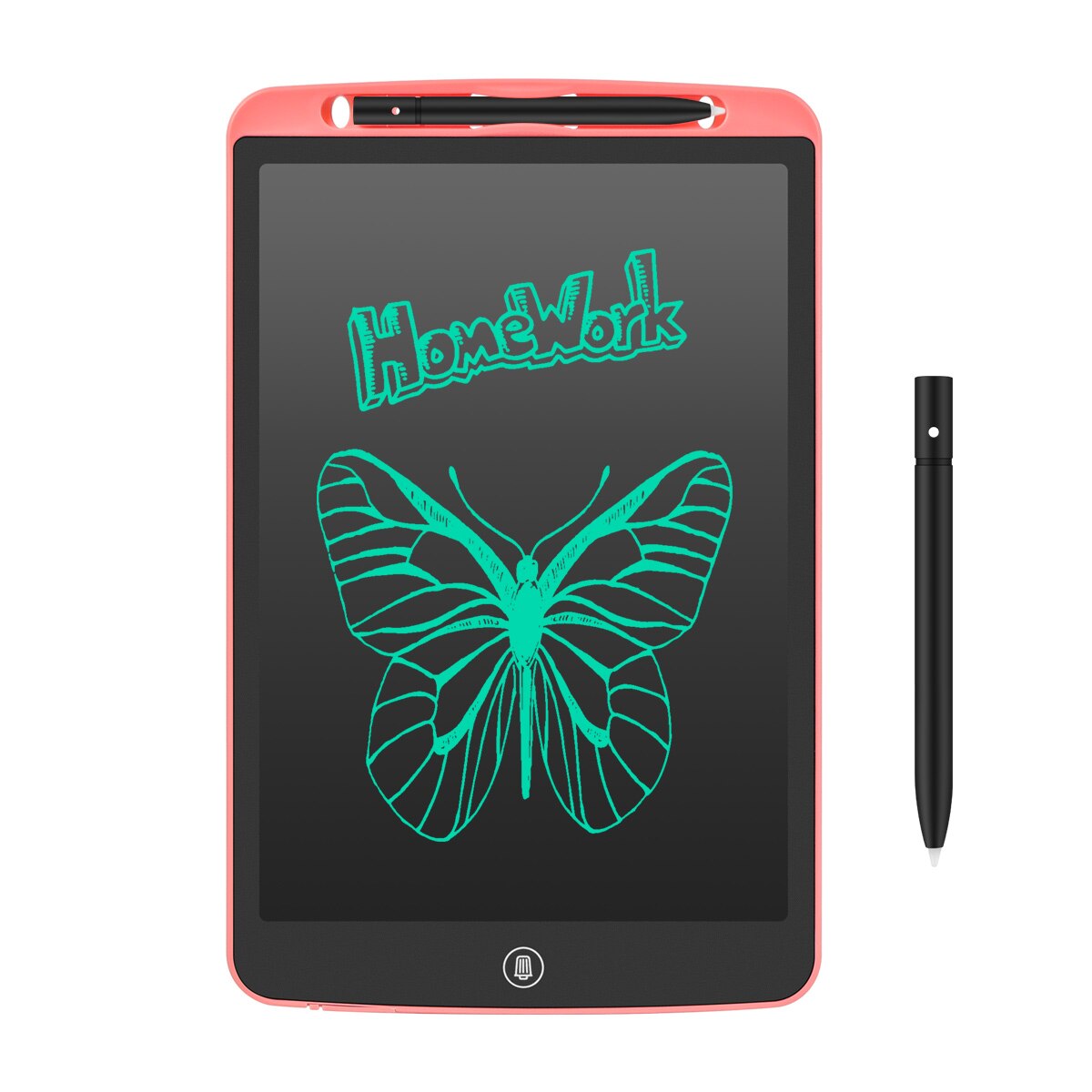 12''Digital LCD Writing Tablet Thick pen support Graphic Drawing Tablets Electronic Handwriting Pad Paint Board Notepad Child: pink