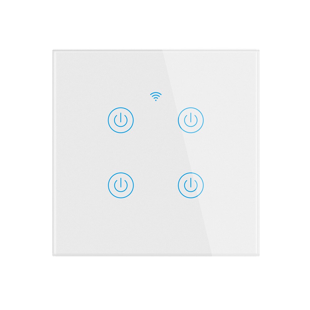 ATHOM Homekit – interrupteur tactile intelligent, wi-fi, Standard ue, 1/2 boutons, pas besoin de neutre: 4 gang Homekit