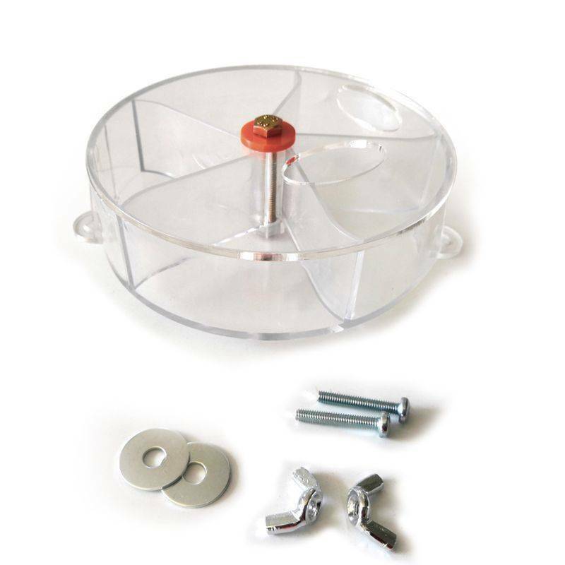Shape Rotatable Wheel Toy Food Puzzle Bird Device Parrot: Clear