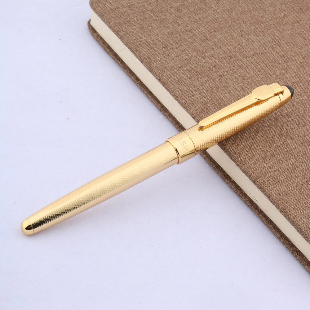 CHOUXIONGLUWEI classique école métal pistolet gris doré vague étudiant stylo plume