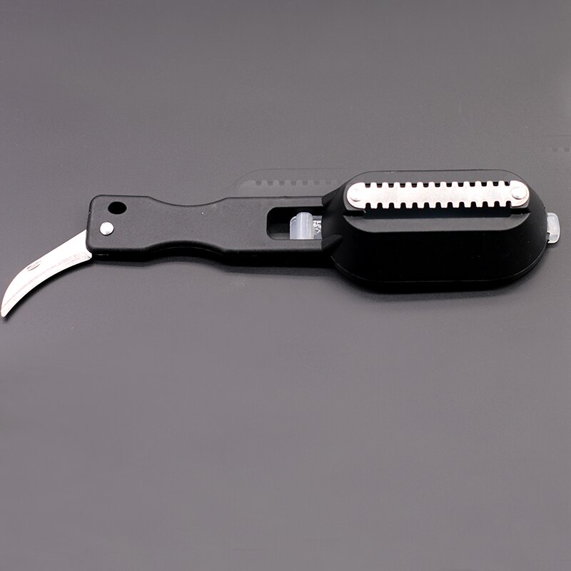 Multifunctional Fish Scale Planer Tool Fish Scaler Fishing Knife Fish Cleaning Tools Kitchen Cooking Accessorie: Black