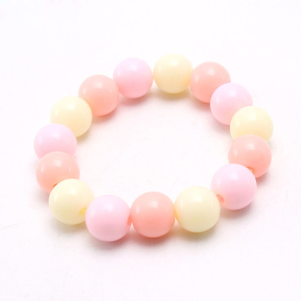 1 pièces/coloré acrylique perles Bracelets filles bébé élastique perlé Bracelets pour fête enfants enfant bijoux: 05