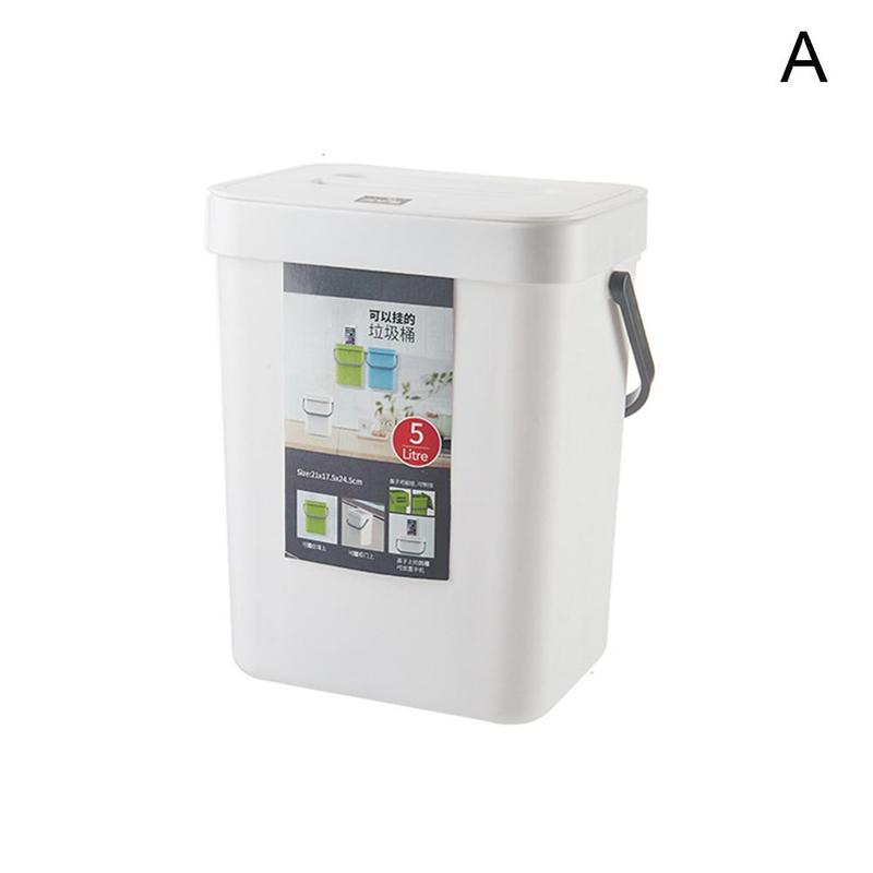 1pc Hanging Trash Bin Waste Bin Cabinet Door Wall Mounted Can Trash Toilet Folding Storage Kitche Waste Kitchen Garbage Cle Q8N7: A