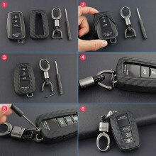 Silicon Compound Autosleutel Case 73*46*19Mm Accessoires Anti-Kras Zwart