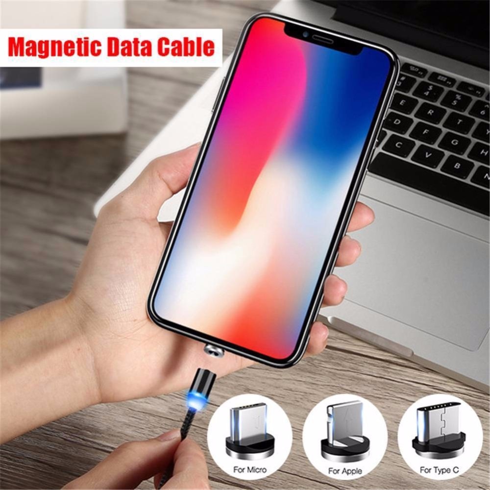 3 in 1 Magnetische Mikro USB/Typ-C/IOS Schnelle Ladung Ladegerät Daten synchronisieren Kabel Für iphone8 Für Iphone X Für HUAWEI Für SAMSUNG