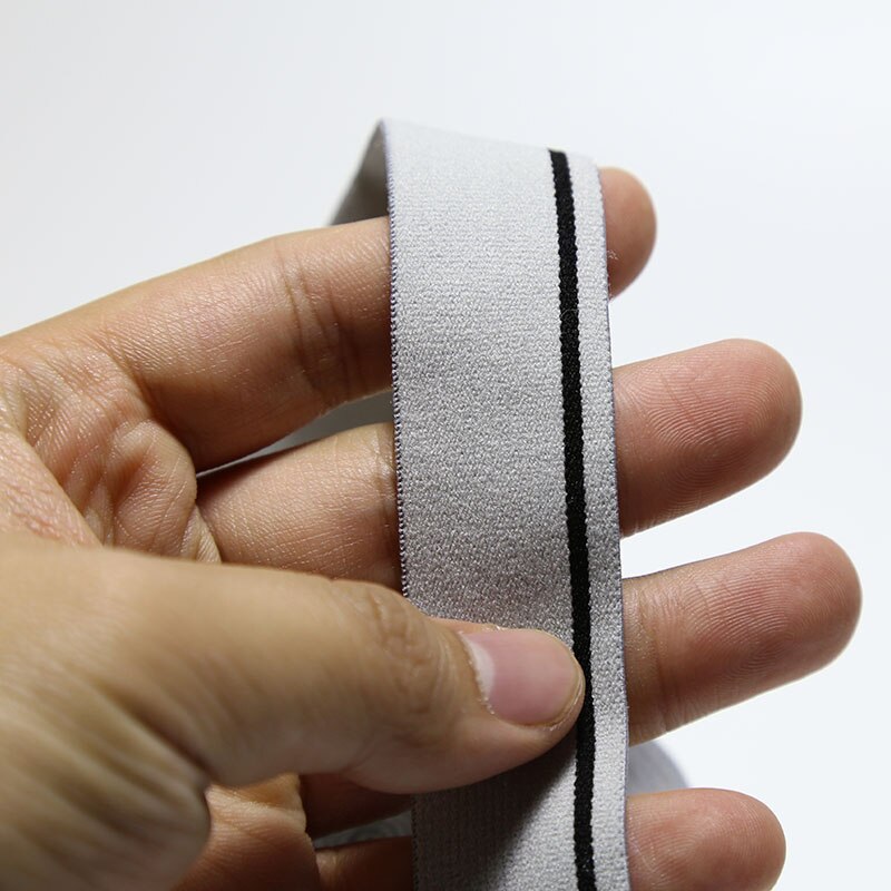 10 Mtrs 2.5 cm Breedte Grijs/Wit/Zwart Zachte Comfortabele Elastische Band Voor Ondergoed huidvriendelijke Elastische tape Voor Slipje Meubi