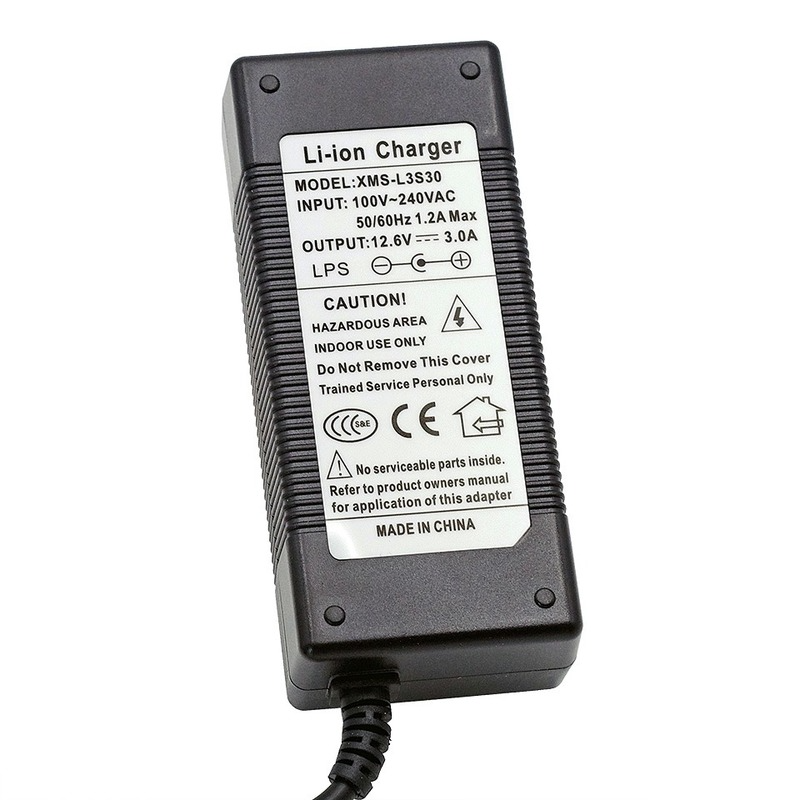 12.6V 5A 3A 1A Lithium Battery Charger 3 series lithium Cbattery 12V battery charger+US EU AC power cord Liitokala