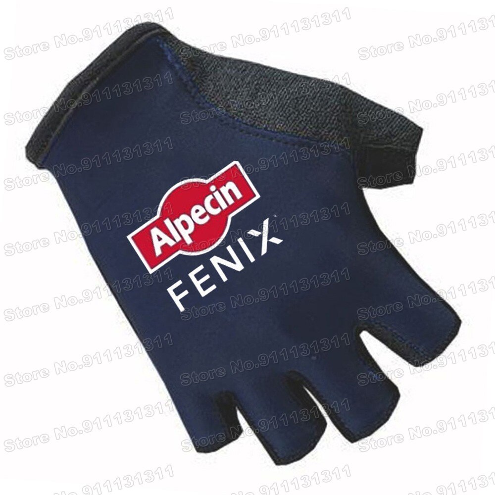 2022 Team Alpecin Fenix Fietsen Handschoenen Blauw Mountain Road Fiets Gel Half Vinger Fiets Handschoen Mtb Fietshandschoen Fietskleding: 1 / Xl