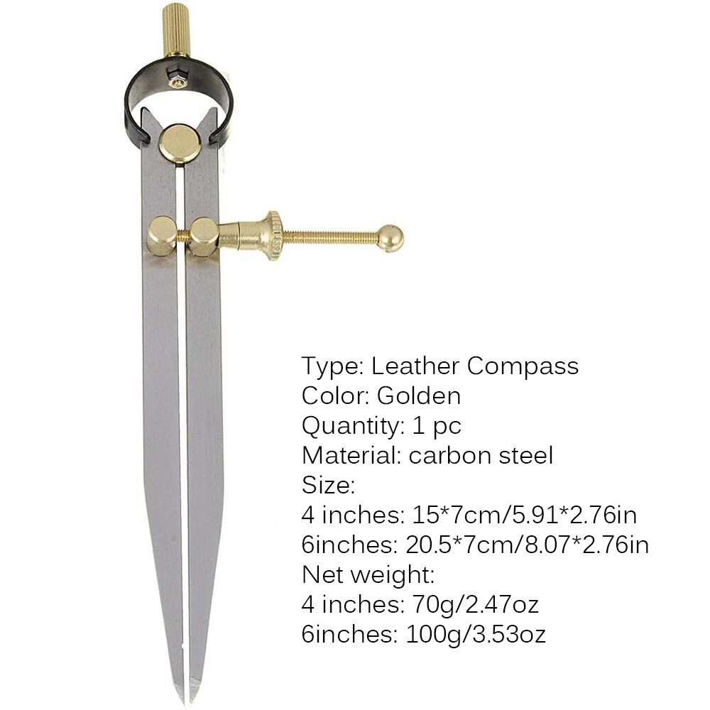 4"/6" DIY Wing Divider Leather Craft Rotating Scratch Leathercraft Furniture Compasses DIY Sewing Handmade Tools