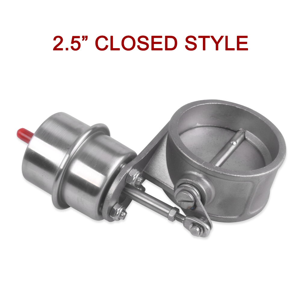 2.5'' 63mm Exhaust Control Valve Vacuum Actuator Open Style Cutout Downpipe