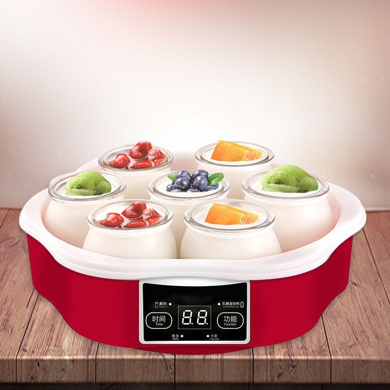 Yogurt Maker Machine Automatic Yogurt Maker Yogurt Maker 110v Yogurt Maker Oursson Yogurt Maker With Cups Pot For Yogurt Maker: The red 7 cup