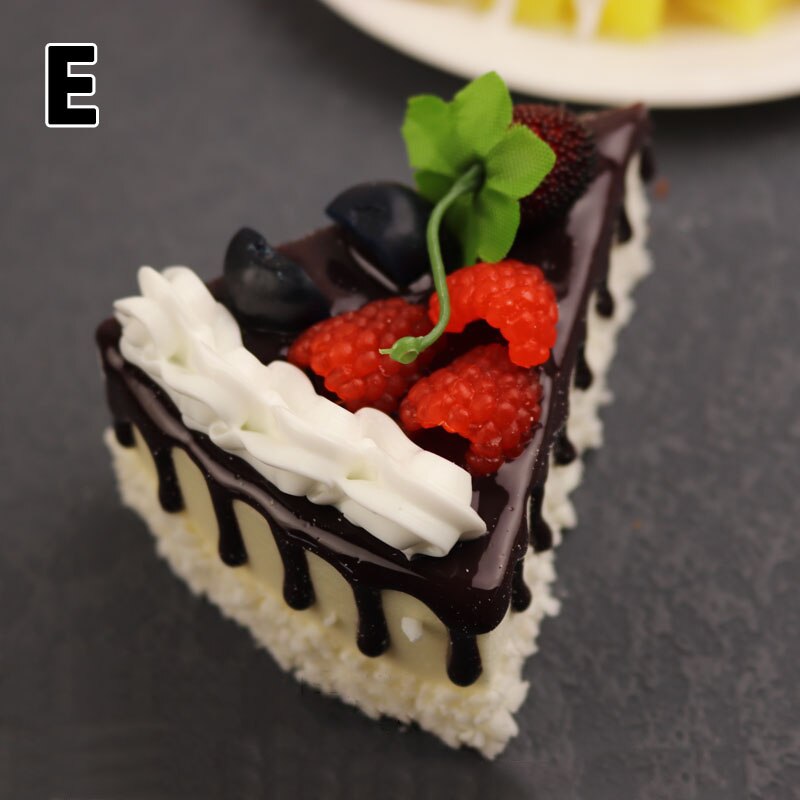 Cake Display Model Simulation Fruit Cake Srtawberry Cherry Chocolate Cake Model Party Decorations Photography Prop Shop Ornament: E