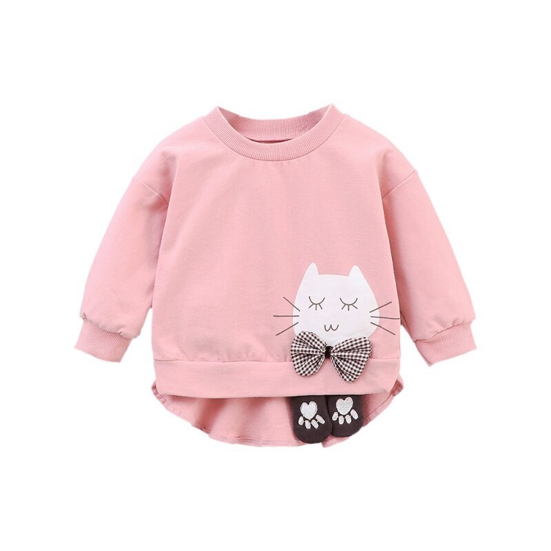Kids Meisjes Lente Herfst Sweatshirt Mode Casual Kleding Baby Meisje Cartoon Printing Lange Mouwen Blouse Kids Sweatshirts: P / 12m