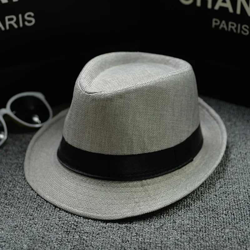 Zomer Fedora Hoed voor Mannen Modieuze Elegante Vintage Zwarte Vrouwen Wit Rode Rand Panama Top Jazz Strand Unisex Klassieke Cap