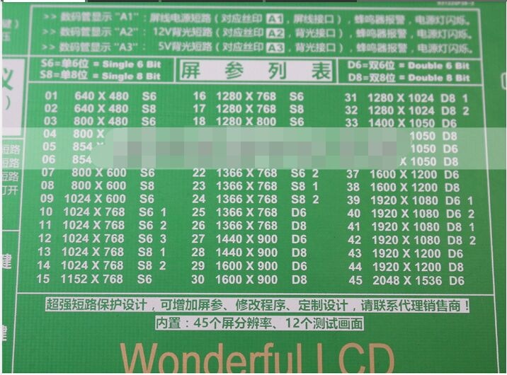 De 5e Generatie Laptop TV/LCD/LED Test Tool Lcd-scherm Tester Ondersteuning 7-55 "w/LVDS Interface Kabels & Inverter
