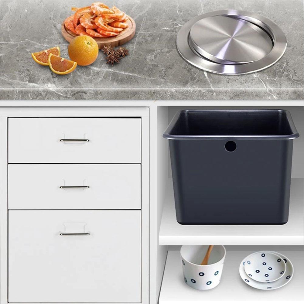 Built-in Countertop Lid Trash Can Lid Anti-rust Steel Lid Shake Lid Clamshell Kitchen Sink Tooling Lid Concealed Wholsale