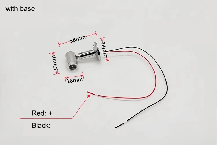 Mini led-display spotlight  dc 5v 12v . lavspenningsdisplaylys 2 stk 3w diy-lampe for utstyr