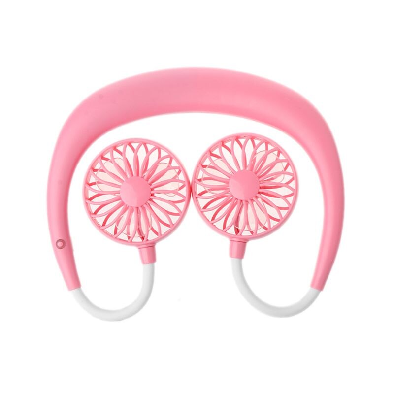3.7v 1200 mah usb oplaadbare 3 versnellingen draagbare draagbare ventilator handsfree nek hangende mini sportventilator luchtkoeler