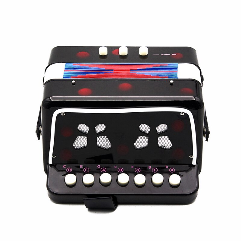 Mini kleine kinderen keyboard accordeon ritme educatief muziekinstrument band speelgoed voor kinderen zwart: Default Title