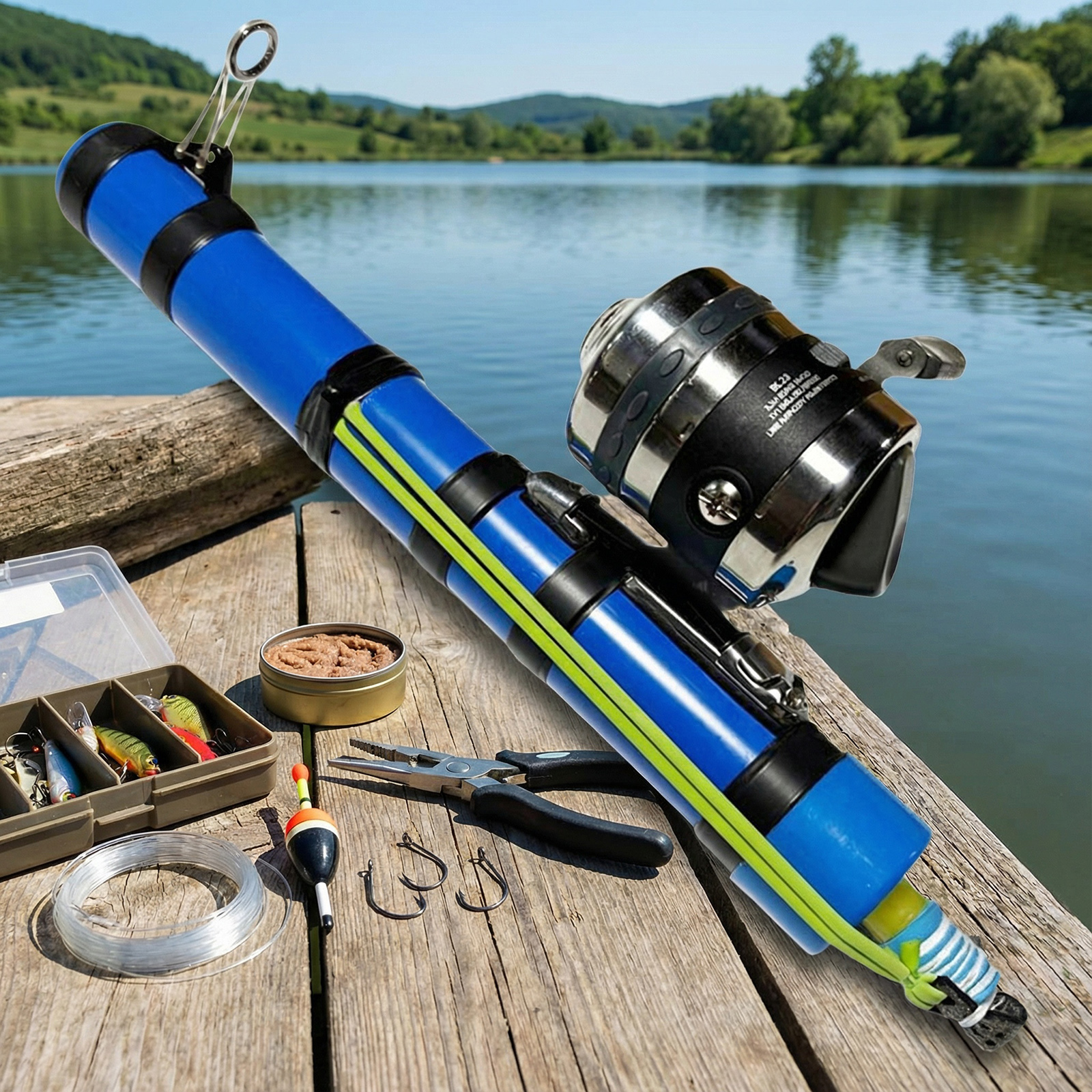 Lure Launcher Fishings Tool Reusable Compact Fishing Rod Holder Fish Bait Launching Equipment for Bass Trout Catfish Saltwater