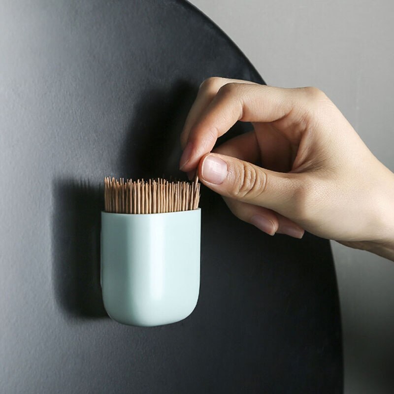 Creatieve Magneet Draagbare Tandenstoker Opbergdoos Koelkast Magnetron Plastic Huishoudelijke Tafel Tandenstoker Machine