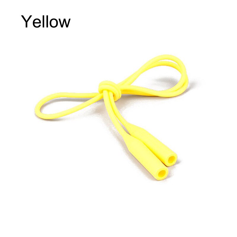 56cm Süssigkeit Farbe Elastische Silikon Brillen Riemen Sonnenbrille Kette Sport Anti-Unterhose Schnur Gläser Seile Band Kabel Halfter DOD: Gelb