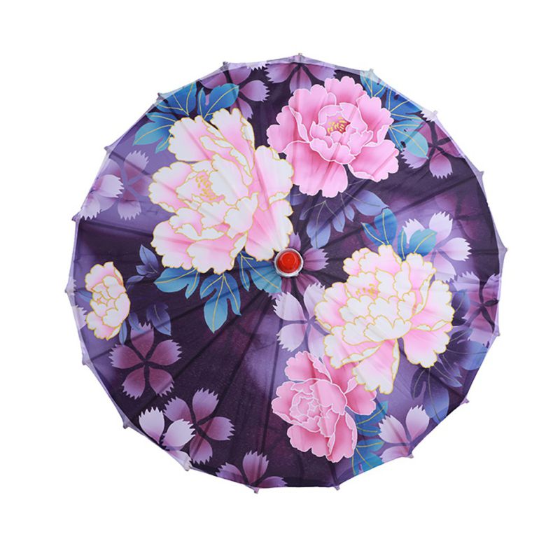 Vandtæt kinesisk klassisk parasol oliepapir malet parasol paraply kvindelig kunst solcreme gammel vind og regn paraply: A1
